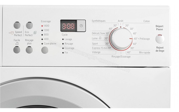 BOSCH WAQ28383FF - Panneau de commandes (cr&eacute;dit : Darty)