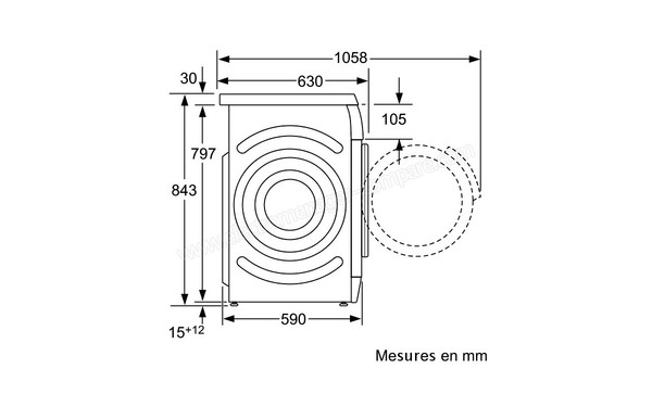 BOSCH WAS32382FF - Schema technique 1