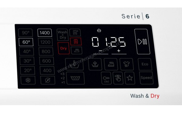 BOSCH WDU28560FF - Vue des options (cr&eacute;dit : Boulanger)