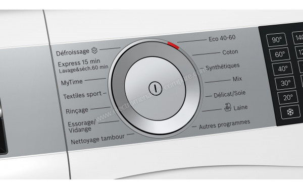 BOSCH WDU8H500FF - Vue des programmes