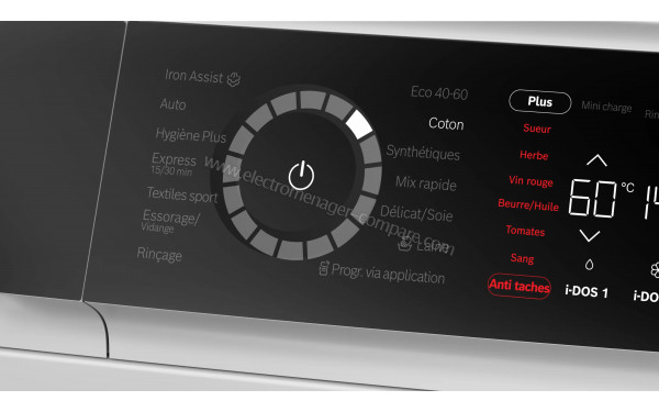 BOSCH WGB254A2FR - Vue des programmes