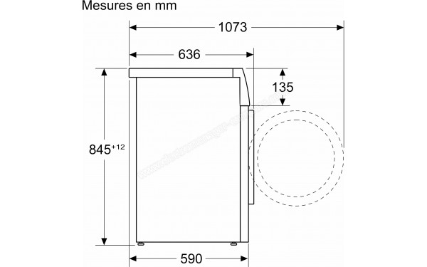 BOSCH WGG244ZRFR - Dimensions