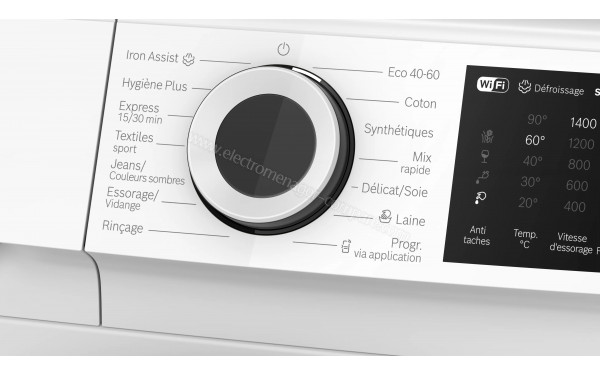 BOSCH WGJ23407FR - Vue des programmes