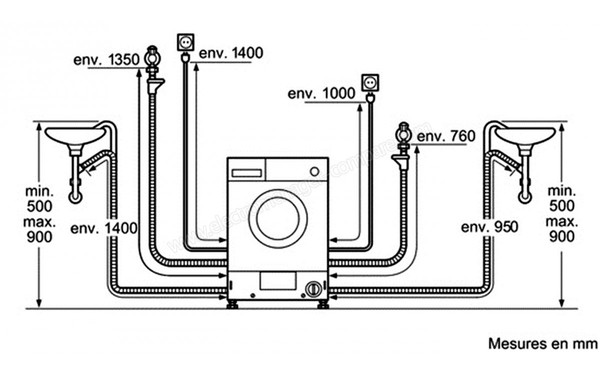 BOSCH WIA24201FF - Sch&eacute;ma de raccordement