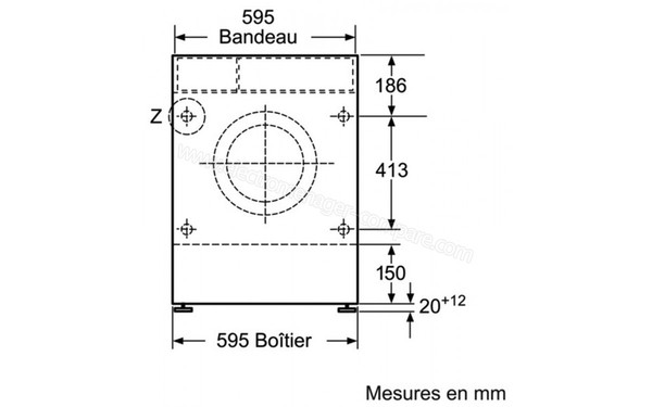 BOSCH WKD28541FF - Schema Tecnique 3