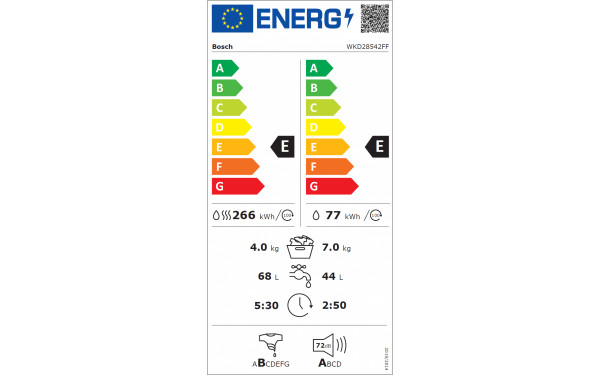 BOSCH WKD28542FF - &Eacute;tiquette &eacute;nergie v2