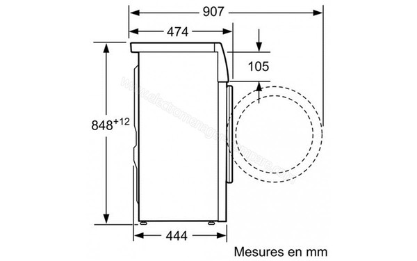 BOSCH WLK24161FF - Sch&eacute;ma d'encastrement 1