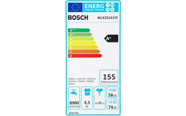 BOSCH WLX20161FF - &Eacute;tiquette &eacute;nergie