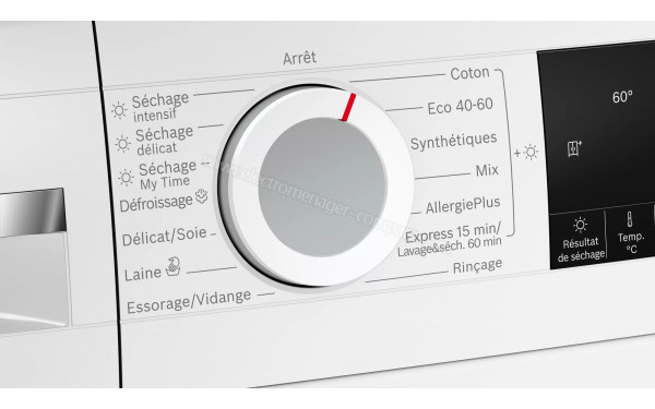 BOSCH WNA14409FF - Vue des programmes