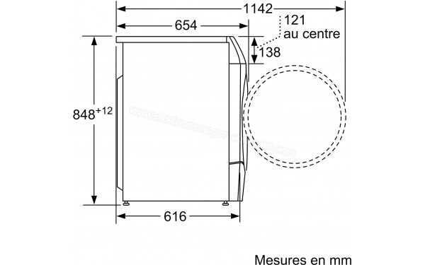 BOSCH WNC254A0FR - Dimensions