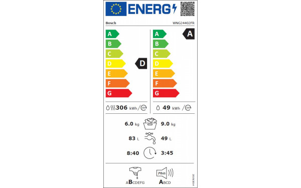 BOSCH WNG24402FR - &Eacute;tiquette &eacute;nergie v2