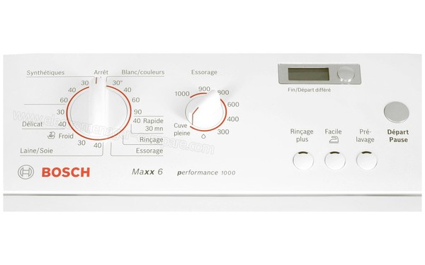 BOSCH WOT20352FF - Panneau de commandes (cr&eacute;dit : Darty)