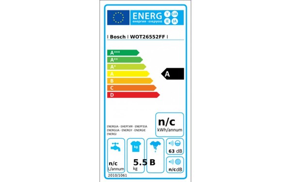 BOSCH WOT26552FF - &Eacute;tiquette &eacute;nergie