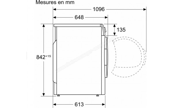 BOSCH WQG1450BFR - Dimensions