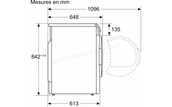 BOSCH WQG245A0FR - Dimensions
