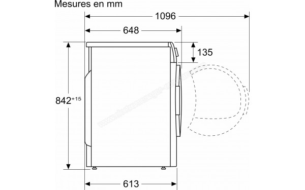 BOSCH WQH246CSFR - Dimensions