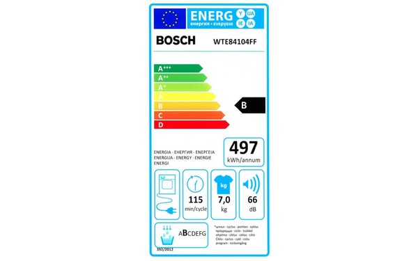 BOSCH WTE84104FF - &Eacute;tiquette &eacute;nergie
