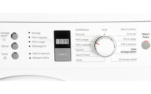 BOSCH WTE84382FF - Panneau de commandes (cr&eacute;dit : Darty)
