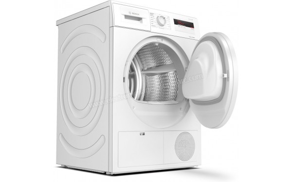 BOSCH WTH83003FF - Vue 3/4 gauche avec hublot ouvert