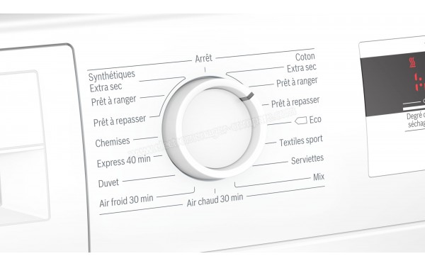 BOSCH WTH83003FF - Vue des programmes