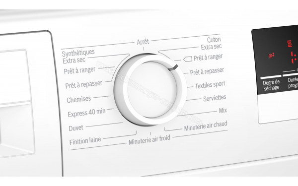 BOSCH WTH83V01FF - Vue des programmes