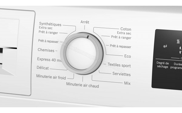BOSCH WTH8520SFR - Vue des programmes