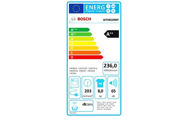 BOSCH WTH85290FF - &Eacute;tiquette &eacute;nergie