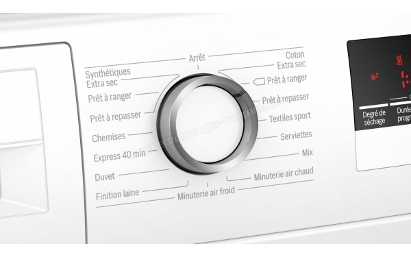 BOSCH WTH85V02FF - Vue des programmes