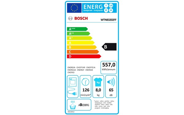 BOSCH WTN83202FF - &Eacute;tiquette &eacute;nergie