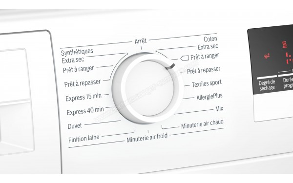 BOSCH WTN83207FF - Vue des programmes