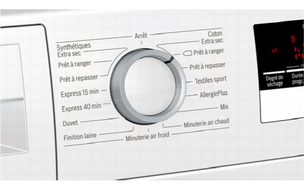 BOSCH WTN85207FF - Vue des programmes