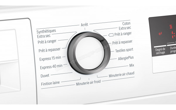 BOSCH WTN85V08FF - Vue des programmes