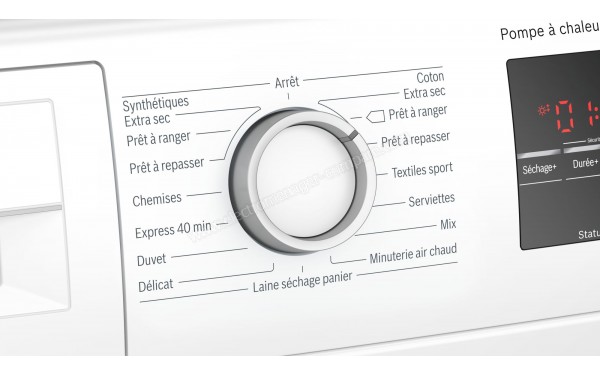BOSCH WTR85T09FF - Vue des programmes