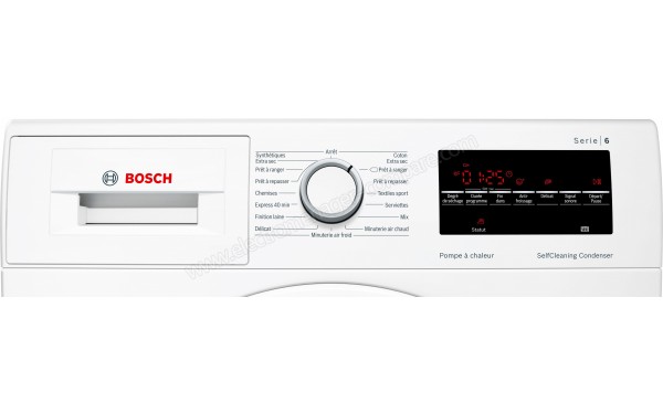 BOSCH WTW84460FF - Panneau de commandes (cr&eacute;dit : Boulanger)