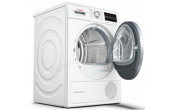 BOSCH WTW85460FF - Vue 3/4 gauche avec porte ouverte