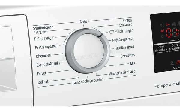 BOSCH WTW85460FF - Vue des commandes