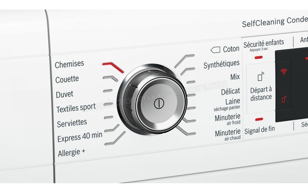 BOSCH WTWH7591FF - Vue des commandes