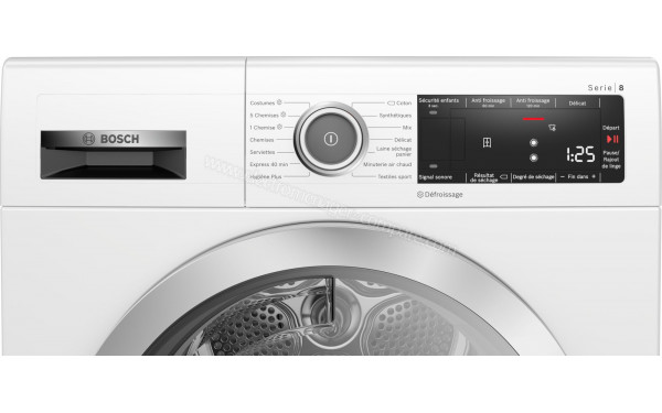 BOSCH WTX87K90FR - Panneau de commandes