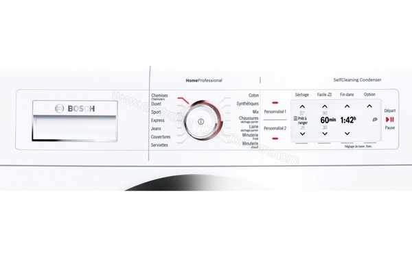BOSCH WTY86780FF - Panneau de commandes