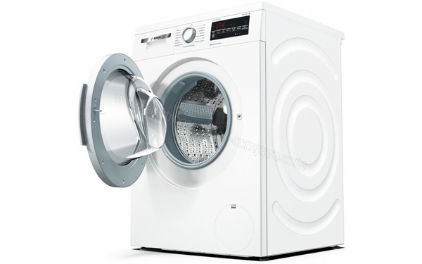 BOSCH WUQ24408FF - Vue 3/4 droite hublot ouvert