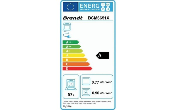 BRANDT BCM6651X - &Eacute;tiquette &eacute;nergie