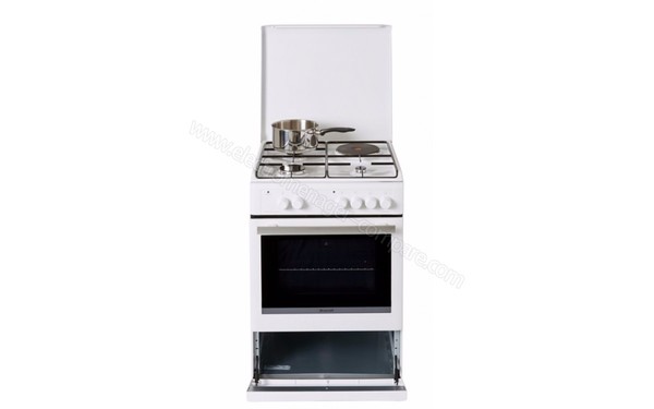 BRANDT BCM6655W - Vue de face, abattant ouvert (cr&eacute;dit : Boulanger)