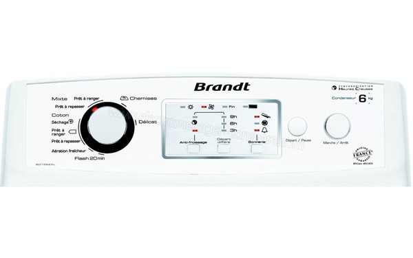 BRANDT BDT562AL - Panneau de commandes (cr&eacute;dit : Boulanger)