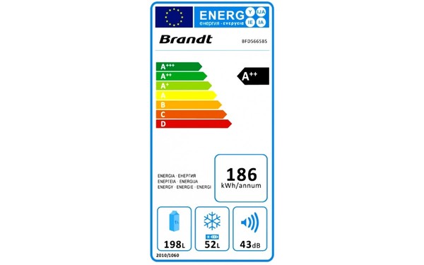 BRANDT BFD5665BS - &Eacute;tiquette &eacute;nergie