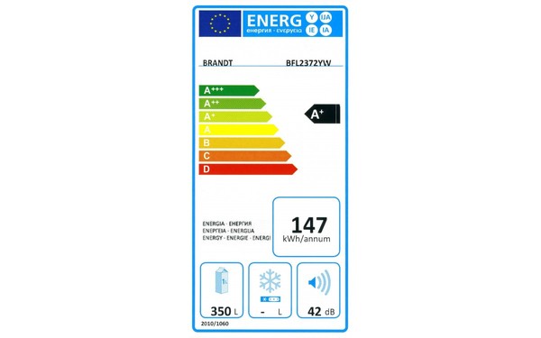 BRANDT BFL2372YW - &Eacute;tiquette &eacute;nergie