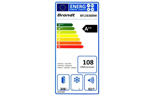 BRANDT BFL5636BW - &Eacute;tiquette &eacute;nergie