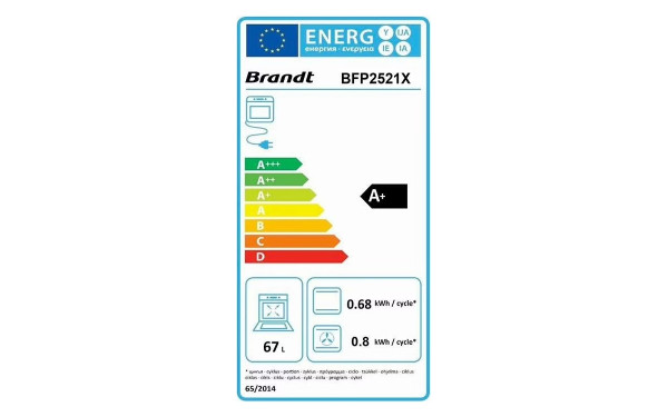 BRANDT BFP2521X - &Eacute;tiquette &eacute;nergie