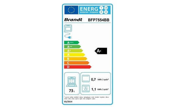 BRANDT BFP7554BB - &Eacute;tiquette &eacute;nergie