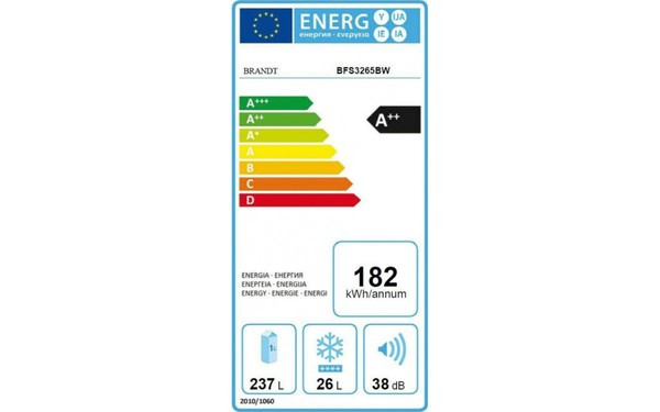 BRANDT BFS3265BW - &Eacute;tiquette &eacute;nergie