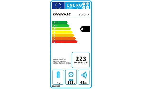 BRANDT BFU4425SW - &Eacute;tiquette &eacute;nergie